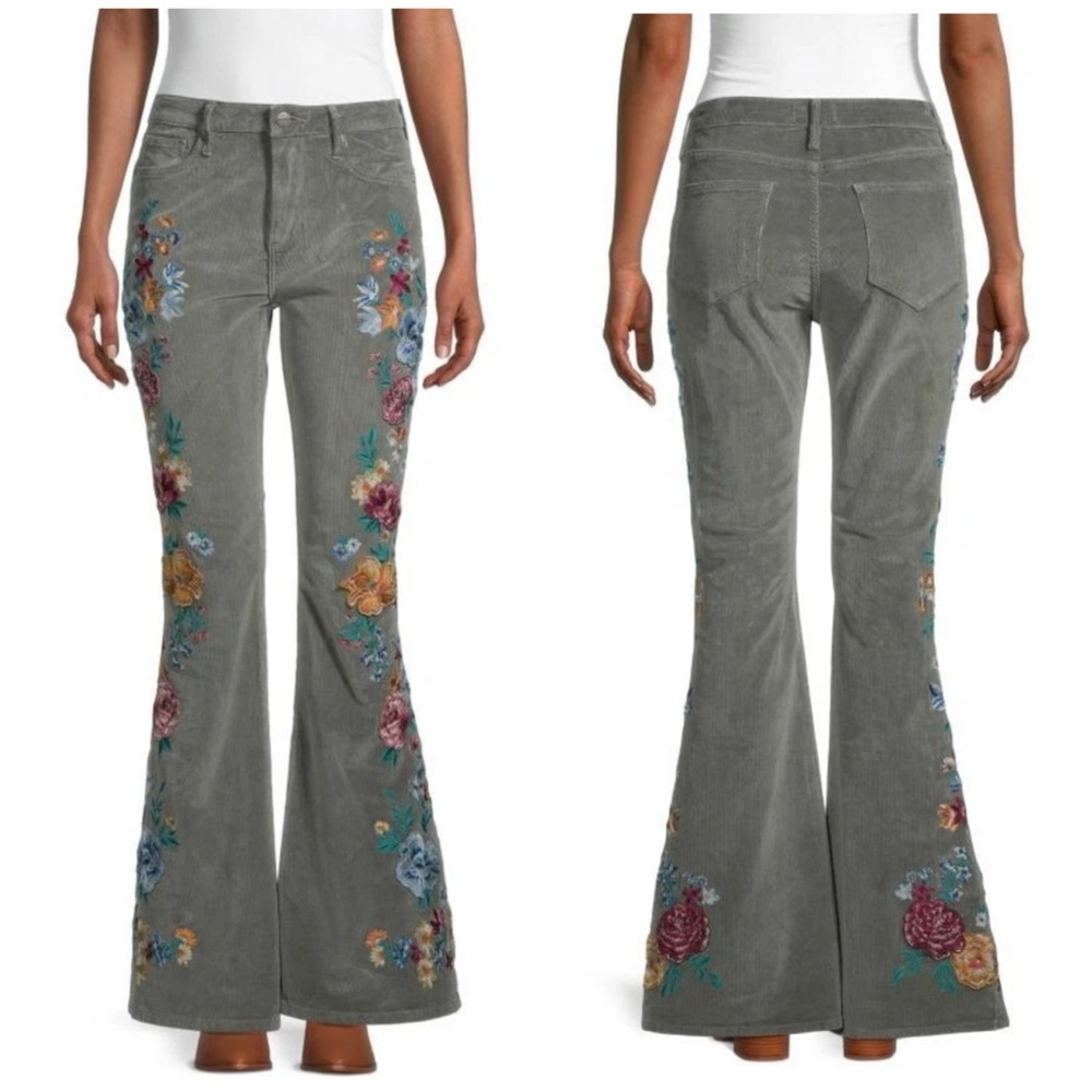 Free People x Driftwood Farrah
Embroidered Cord Flare Jeans Sz 28 - Picture 3 of 10